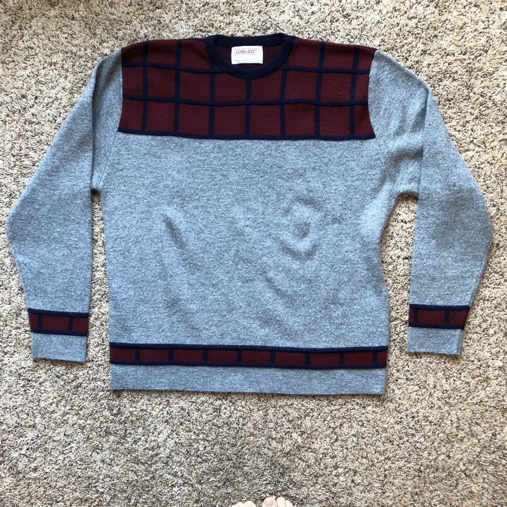 VTG 70s sweater color block Lord Jeff